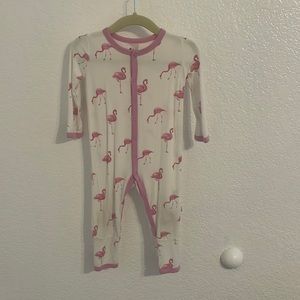 Kyte Baby Snap Romper in Flamingo 🦩 6-12m